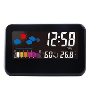 KH-CL003 Table Hotel 24 Hour Analog Floor Standing Crystal Boy Weather Station Insert Digital Themes Sunrise Alarm Clock