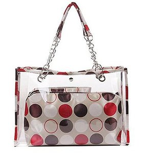 Borsa a tracolla Tote da nuoto con <span class=keywords><strong>portafoglio</strong></span> a pois colorati da spiaggia trasparente trasparente da <span class=keywords><strong>donna</strong></span> - Product Image 1