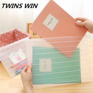 Alat tulis Yiwu lucu kreatif baru untuk sekolah dan kantor populer menggunakan tas berkas ritsleting pp ukuran <span class=keywords><strong>A4</strong></span> bening - Product Image 1