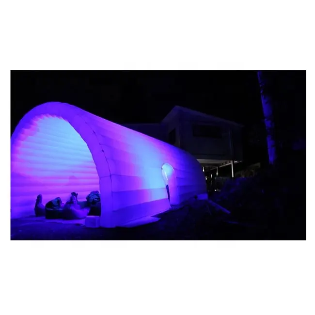 Cinema Tiup Luar Ruangan Igloos dengan Lampu LED/Tenda Terowongan Bioskop Tiup/Tenda Tiup untuk Teater Film Ponsel