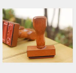 wood rubber stamp wooden handle