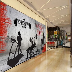 <span class=keywords><strong>Papier</strong></span> <span class=keywords><strong>peint</strong></span> en plastique avec silhouette <span class=keywords><strong>de</strong></span> musculation pour la décoration intérieure - Product Image 1