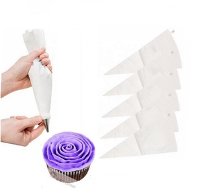 GC 100pz Sacchetti <span class=keywords><strong>Monouso</strong></span> per Pasticceria in Plastica Bianca Trasparente Certificati Lfgb Set di Sacchetti Triangolari per Decorazione Sacchetti per Glassa - Product Image 2