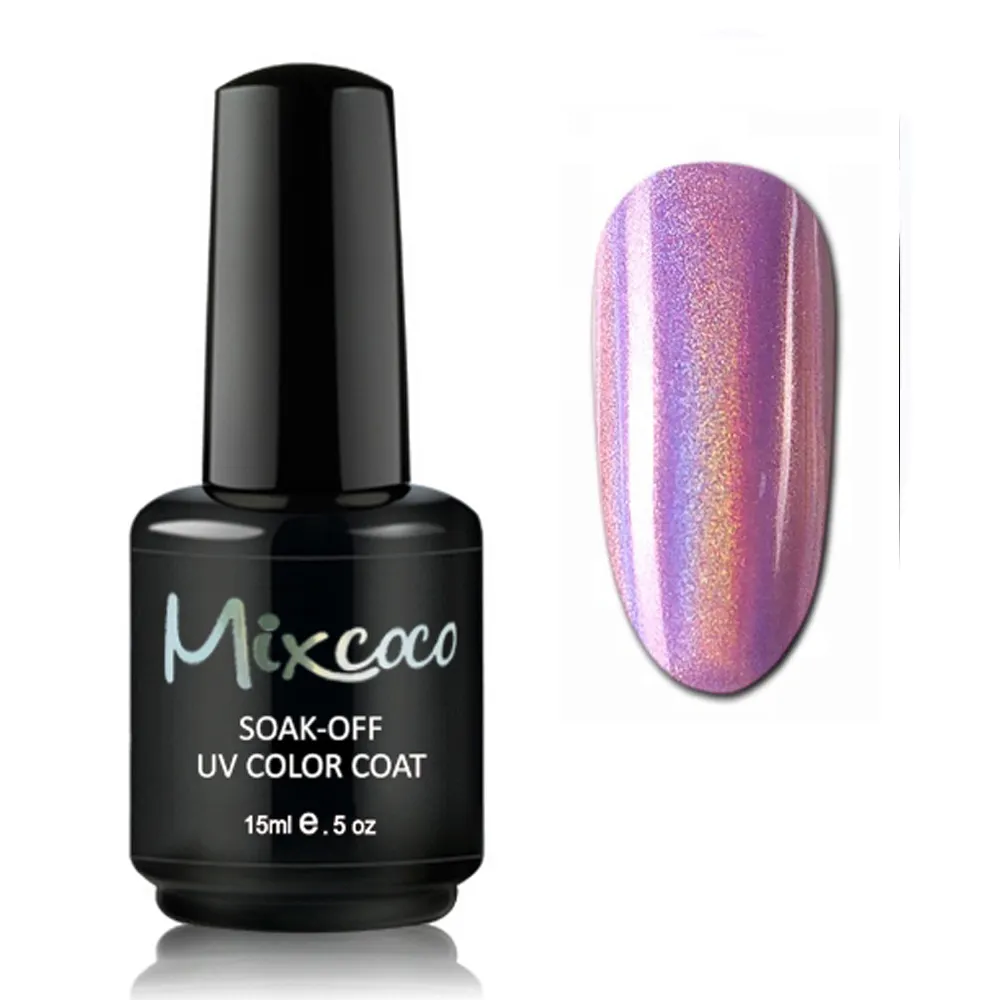 Mixcoco OEM Product Holographic Gel 36 Colors 15ミリリットルUV Gel Polish Customized Product Soak Off Holographic Gel