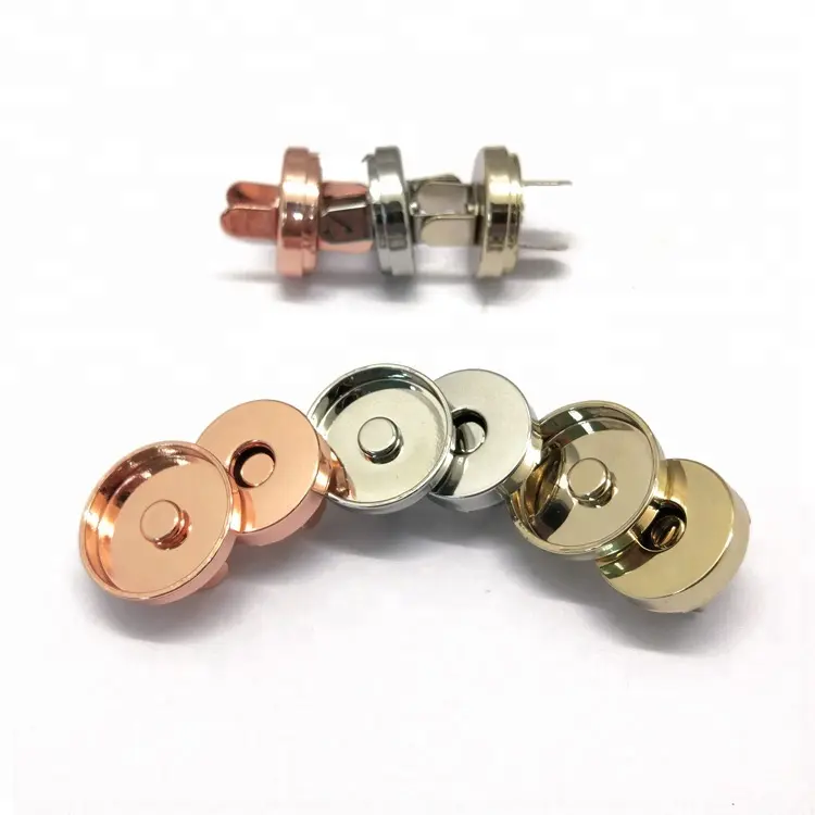 Zinc alloy Material and Nickle , Gold , Light gold , Anti-silver,Anti-brass and ect. Color 20mm magnetic snap for bag