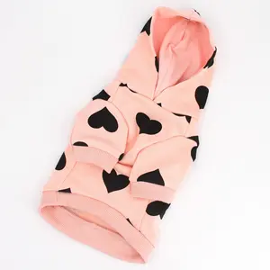 Dog Hoodies Màu Hồng Dễ Thương Dog Áo Mềm Bông Pup Áo Thun, Dog Tops Cho Chó, Mèo