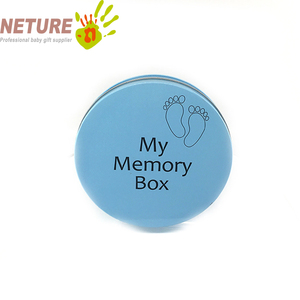 2023Hot Sale Handprint Ou Footprint New Baby Handprint and Footprint Clay Empreintes Keepsake Tin Box Set - Product Image 1