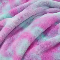 muilti color knitted fur fabric tie die fake rabbit fur
