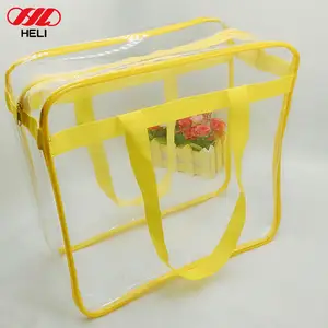 Túi Bao Bì Nhựa PVC Trong Suốt Tùy Chỉnh Cho Chăn Với Dây Kéo