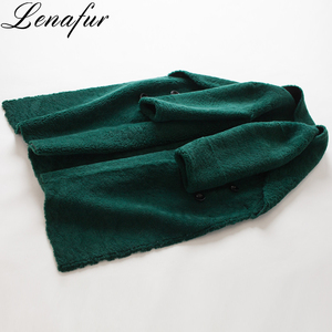 Color Verde <span class=keywords><strong>oveja</strong></span> <span class=keywords><strong>de</strong></span> piel <span class=keywords><strong>de</strong></span> <span class=keywords><strong>oveja</strong></span>, piel <span class=keywords><strong>de</strong></span> cordero cuero doble cara <span class=keywords><strong>de</strong></span> <span class=keywords><strong>lana</strong></span> abrigo para las mujeres - Product Image 4