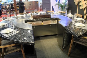Круглый 1,7 M LPG/газ японский <span class=keywords><strong>Teppanyaki</strong></span> гриль столовое оборудование