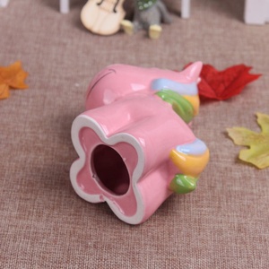 Pequeña rosa de cristal pintado a mano de cerámica caballo banco para los niños - Product Image 4