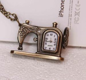Moda stil özel tasarım DİKİŞ MAKİNESİ şekil kuvars cep saati özel Retro izle - Product Image 5