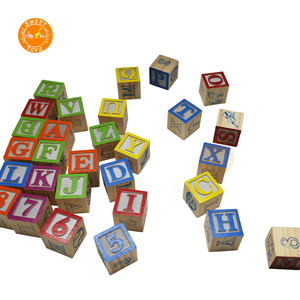 Wholesale Classic Wooden ABC Block Cart Educational Kids Toy,wooden Block Alphabet Letter Number Pictures Children Learning Toy - Product Image 3