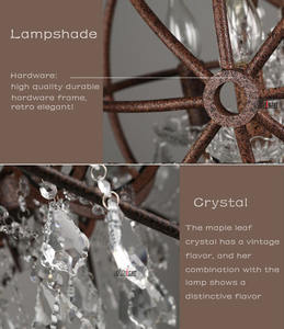 การปรับแต่งออนไลน์โคมไฟตั้งพื้นเหล็กย้อนยุคสําหรับตกแต่งห้องนั่งเล่นและโคมไฟตั้งพื้นคริสตัลสําหรับร้านขายเสื้อผ้าร้านอาหารกาแฟ - Product Image 5