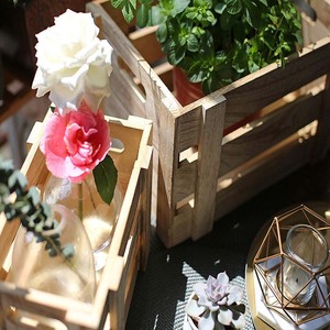 Caisse de rangement décorative en bois, lot de 3 bois naturel, parfait pour un arrangement Floral, un salon ou un mariage Vintage - Product Image 3