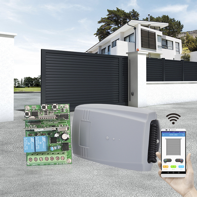 WIFI Android IOS APP Smart Home 2 Channel Wifi Receiver Remote Controller Control Board ON/OFF for Garage Door Opener