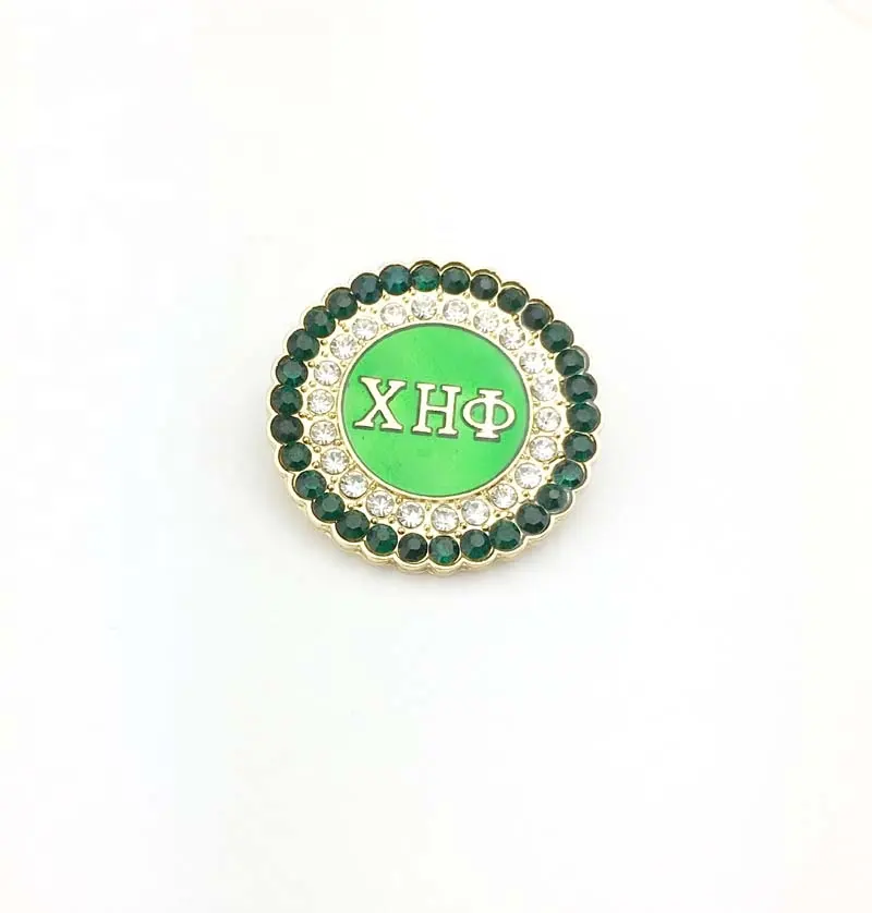 Broche ronde verte pour bébé, avec des strass, grec, produits de maternité, nouvelle collection