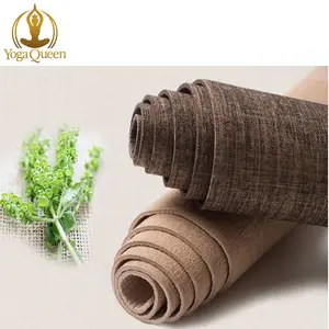 Toptan özel baskı jüt yoga mat/ anti kayma kalın jüt yoga mat ile yüksek kalite