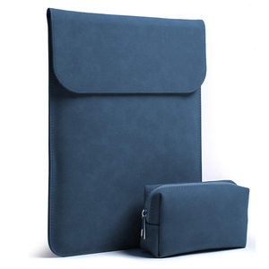 Ensemble 2 en 1 de housse pour ordinateur portable en similicuir suédé avec petit sac pour souris - Product Image 5