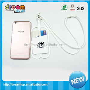 シリコンネックストラップOEM携帯電話ストラップカードホルダー付き - Product Image 4