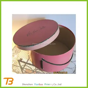 中国阿里巴巴便宜顶圆帽盒子带盖，帽子包装盒