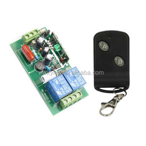 Interrupteur de télécommande sans fil RF 2CH <span class=keywords><strong>pour</strong></span> garage/voiture, récepteur à code d'apprentissage RF - Product Image 1