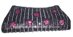 Luxury fashion handbags satin <b>clutch</b> bag Female Beaded and Embroidery Decorative <b>Clutch</b> Purse - Product Image 2