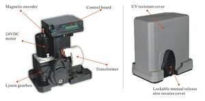 Dc tự động <span class=keywords><strong>panel</strong></span> năng lượng mặt trời làm việc có sẵn 24VDC động cơ với được xây dựng trong bảng điều khiển 400kgs trượt cổng điều hành - Product Image 3
