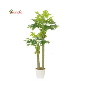 Kunstmatige Plant Voor Indoor Decoratie Plastic Fles Kunstmatige Kunstmatige Planten Papaya Bomen