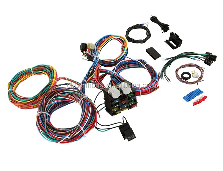 Tuning Repair Fuse Panel Wiring Harness 12 Circuit Way Wire Kit Fit GM Ford Pickup Car Trucks With Diagram