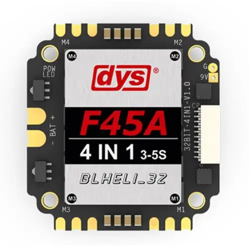 DYS ARIA F45A 45A Blheli_32 4 in 1 3-5S Dshot1200 Ready 5V/3A 9V/1.5A FPV Racing Brushless ESC