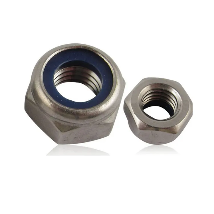 Made Carbon Steel DIN982 985 Nylon Insert Lock Nuts zincplate Blue ring SQUARE NUTS DIN315,DIN557,DIN934,DIN982,DIN986,DIN6923,D