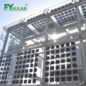 لوحة شمسية شفافة أحادية الضوئية BIPV الزجاج المزدوج ألواح الطاقة الشمسية المصنوعة من خلية فولطا ضوئية تسقيف - Product Image 1