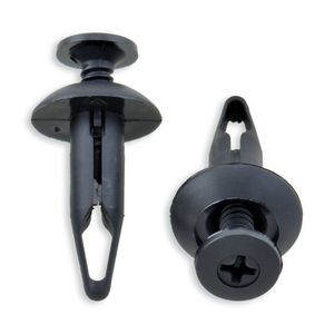 Chine Fabrication <span class=keywords><strong>Auto</strong></span> clips pousser noir en plastique nylon tête plate rivet attaches en plastique pour voitures - Product Image 6