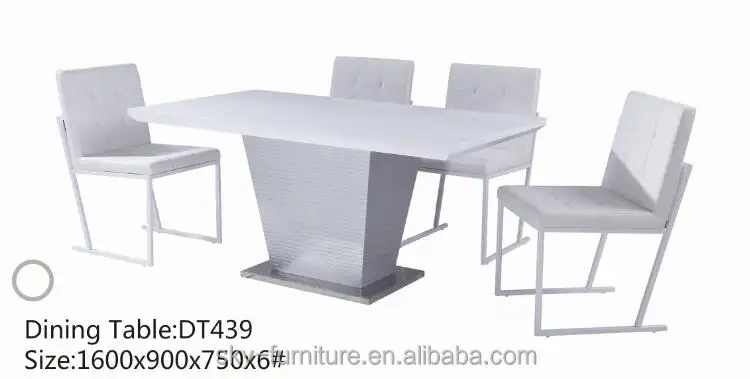 DT439 blanco simple directo de fábrica barato muebles de comedor conjunto