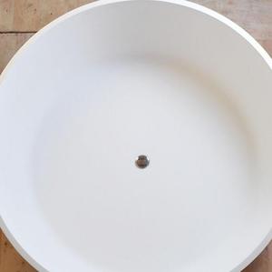 Falda ancha redonda para 2 personas, superficie sólida independiente, bañera de baño, resina acrílica, bañera de mármol - Product Image 4