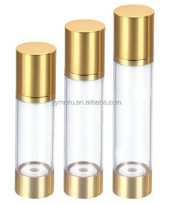 Bouteille en plastique PET à pompe sans air de 4oz, diamètre de 41mm, sérigraphie revêtue d'aluminium pour shampooing, parfum, lotion - Product Image 2