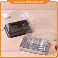 Boîte d'emballage pour gâteau en tranches, boîte à biscuits divisée avec fenêtre transparente