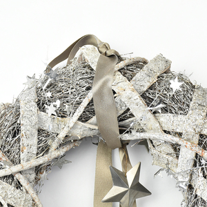 GYBSCIパーソナライズされた木製の花輪新しいデザインのクリスマスの装飾天然籐の花輪 - Product Image 5