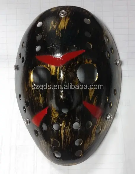 Kaynağı farklı kalınlık cadılar bayramı ucuz jason hokey maskesi popüler film pvc parti maskesi toptan fiyat