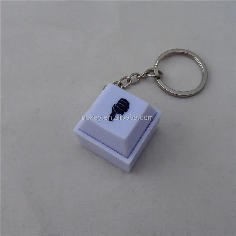 Özelleştirilmiş ucuz Mini ışıklı anahtarlık, klavye şekli Led ışık anahtarlık, yeni promosyon hediye fikri