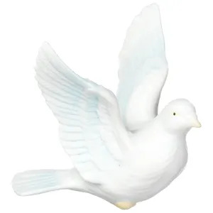 装饰鸽子雕像飞行陶瓷圣诞鸟装饰品