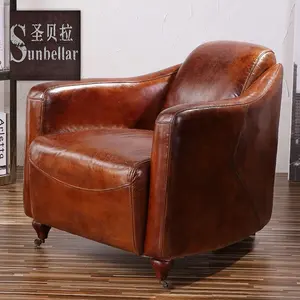 Vintage Retro <strong>Leather</strong> <strong>Chairs</strong> for Sale <strong>Tan</strong> Distressed <strong>Leather</strong> Hotel Club <strong>Chairs</strong> Mid century Best <strong>Leather</strong> Reclining <strong>Chair</strong> - Product Image 1