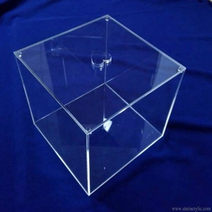 Cao minh bạch <span class=keywords><strong>Acrylic</strong></span> <span class=keywords><strong>Cube</strong></span> hộp <span class=keywords><strong>Acrylic</strong></span> Mini rõ ràng kẹo bin hộp lưu trữ với nắp lucite vuông trường hợp - Product Image 1
