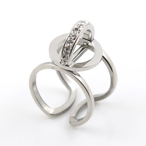 Creativo Princesa Anillos Acero Con Diamante de Imitacion , Barato Joyas al por mayor - Product Image 2