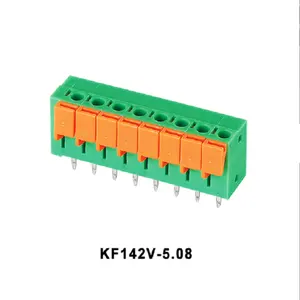 Kf 142V 5.08 - 2P 3P 4P 5P 6P 8P Veerbelaste Pcb-Connectoraansluiting 5.08Mm Pitch 142V Aansluitblok