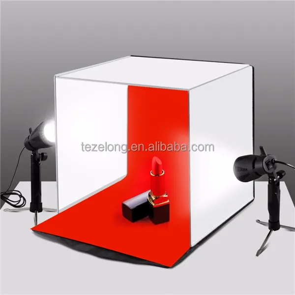 16 "* 16"/40*40 cm Pieghevole Lightbox Table Top Photo Studio Fotografico Softbox Luce LED Photo Studio morbido box Tiro tenda Kit