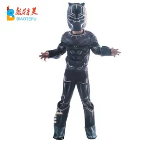 Kostum Cosplay Black Panther Anak-anak Berkualitas Tinggi