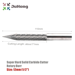 Cortador de carburo sólido súper duro de 12mm (1/2 "), rebabas rotativas, broca neumática de acero al carbono, tapón de parche, escariador de neumáticos de carburo - Product Image 4